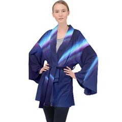 Light Fleeting Man s Sky Magic Long Sleeve Velvet Kimono  by Mariart