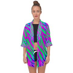 Wild And Crazy Zebra Open Front Chiffon Kimono by Angelandspot