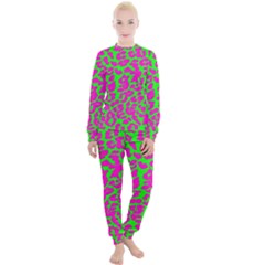 Neon Big Cat Women s Lounge Set by Angelandspot