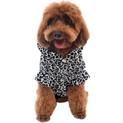 Leopard Spots, White, Brown Black, Animal Fur Print Dog Coat by Casemiro