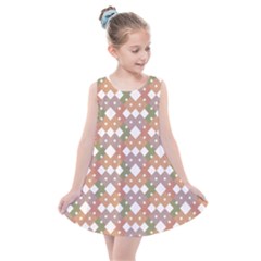 Squares And Diamonds Kids  Summer Dress by tmsartbazaar