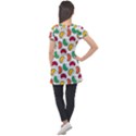 Geometric Fruity Puff Sleeve Tunic Top View2