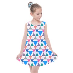 Multicolor Triangle Kids  Summer Dress by tmsartbazaar