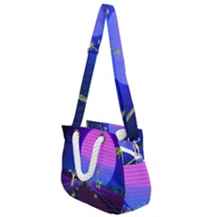 Blue Club Rope Handles Shoulder Strap Bag by Mariart