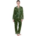 Green Army Camouflage Pattern Satin Long Sleeve Pyjamas Set View1