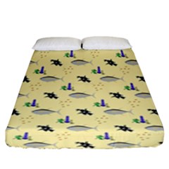 Bluefishes Fitted Sheet (king Size) by Sparkle