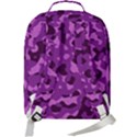 Dark Purple Camouflage Pattern Double Compartment Backpack View3