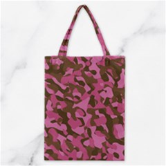 Pink And Brown Camouflage Classic Tote Bag by SpinnyChairDesigns