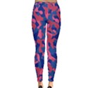 Blue and Pink Camouflage Pattern Inside Out Leggings View2