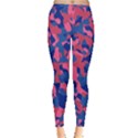 Blue and Pink Camouflage Pattern Inside Out Leggings View3