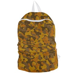 Brown And Orange Camouflage Foldable Lightweight Backpack by SpinnyChairDesigns