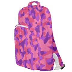 Pink And Purple Camouflage Double Compartment Backpack by SpinnyChairDesigns