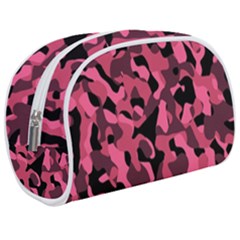 Black And Pink Camouflage Pattern Makeup Case (medium) by SpinnyChairDesigns