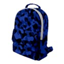 Black and Blue Camouflage Pattern Flap Pocket Backpack (Large) View1