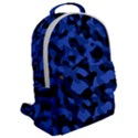 Black and Blue Camouflage Pattern Flap Pocket Backpack (Large) View2