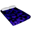 Purple Black Camouflage Pattern Fitted Sheet (Queen Size) View2