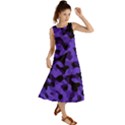 Purple Black Camouflage Pattern Summer Maxi Dress View1