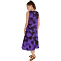 Purple Black Camouflage Pattern Summer Maxi Dress View2