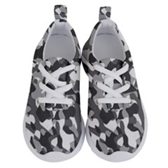 Grey And White Camouflage Pattern Running Shoes by SpinnyChairDesigns