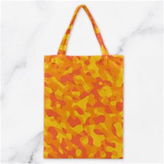 Orange And Yellow Camouflage Pattern Classic Tote Bag by SpinnyChairDesigns