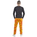 Orange and Yellow Camouflage Pattern Men s Jogger Sweatpants View2