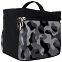 Grey and Black Camouflage Pattern Make Up Travel Bag (Big) View1