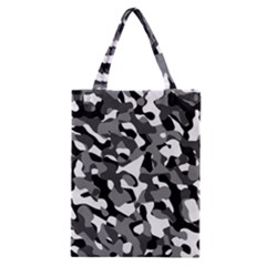 Black And White Camouflage Pattern Classic Tote Bag by SpinnyChairDesigns