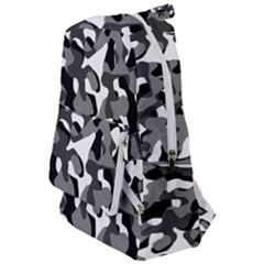 Black And White Camouflage Pattern Travelers  Backpack by SpinnyChairDesigns