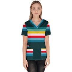 Sea Water Women s V-neck Scrub Top by tmsartbazaar