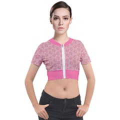 Cat With Violin Pattern Short Sleeve Cropped Jacket by sifis