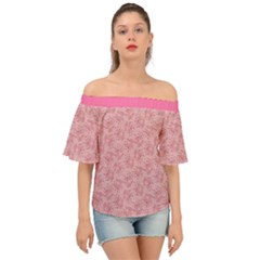 Cat With Violin Pattern Off Shoulder Short Sleeve Top by sifis