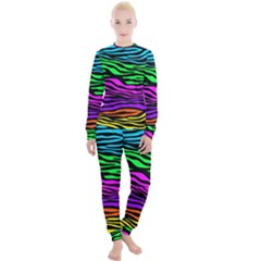 Colorful Zebra Women s Lounge Set by Angelandspot