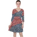 Gravel Print Pattern Texture Ruffle Dress View1