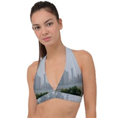 P1020023 Halter Plunge Bikini Top by 45678