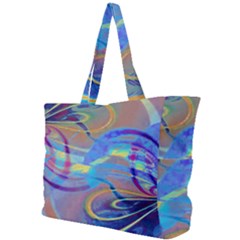 Infinity Painting Blue Simple Shoulder Bag by DinkovaArt