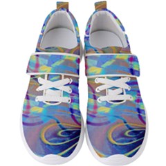 Infinity Painting Blue Men s Velcro Strap Shoes by DinkovaArt