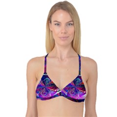 Rainbow Painting Pattern 2 Reversible Tri Bikini Top by DinkovaArt