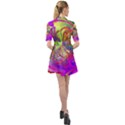 Rainbow Painting Pattern 4 Belted Shirt Dress View2