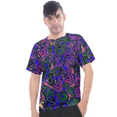 Purple Abstract Butterfly Pattern Men s Sport Top by SpinnyChairDesigns