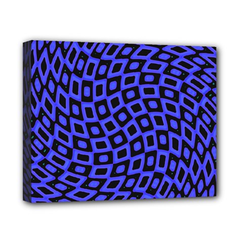 Abstract Black And Purple Checkered Pattern Canvas 10  X 8  (stretched) by SpinnyChairDesigns