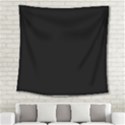 Plain Black Solid Color Square Tapestry (Large) View2