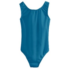 Mosaic Blue Pantone Solid Color Kids  Cut-out Back One Piece Swimsuit by FlagGallery