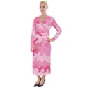 Camo Pink Velvet Maxi Wrap Dress View1