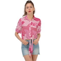 Camo Pink Tie Front Shirt  by MooMoosMumma