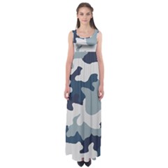 Camo Blue Empire Waist Maxi Dress by MooMoosMumma