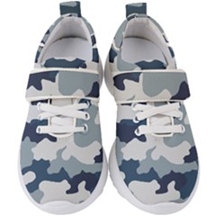 Camo Blue Kids  Velcro Strap Shoes by MooMoosMumma