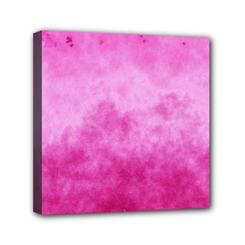 Abstract Pink Grunge Texture Mini Canvas 6  X 6  (stretched) by SpinnyChairDesigns