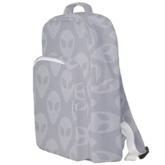 Grey Aliens Ufo Double Compartment Backpack by SpinnyChairDesigns