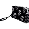 Black and White Skulls Wristlet Pouch Bag (Small) View1