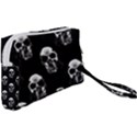 Black and White Skulls Wristlet Pouch Bag (Small) View2